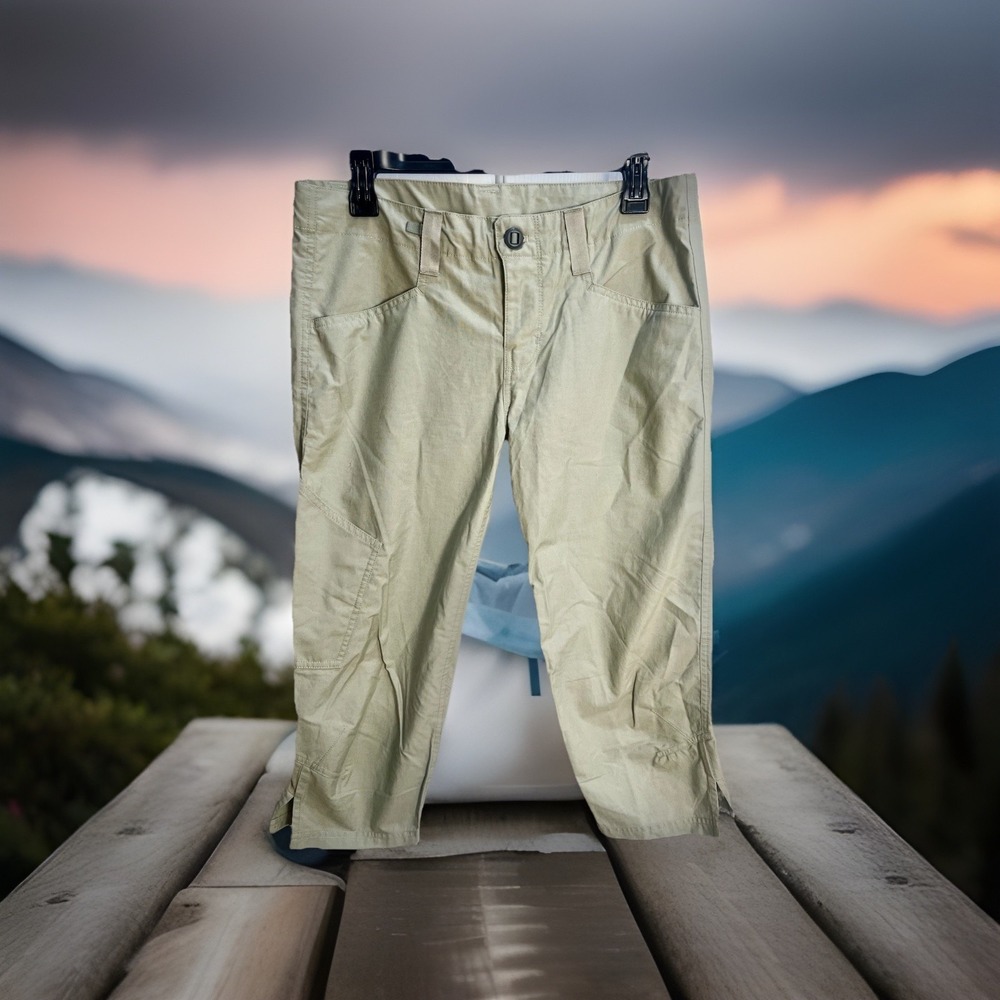 Patagonia Venga Rock Capri Pants Womens 8 Shale Adjustable Organic Cotton Gorp